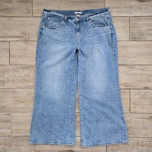 Festi Light Wash Wide Leg Denim Jeans Womens Size 18R Blue Relaxed Fit